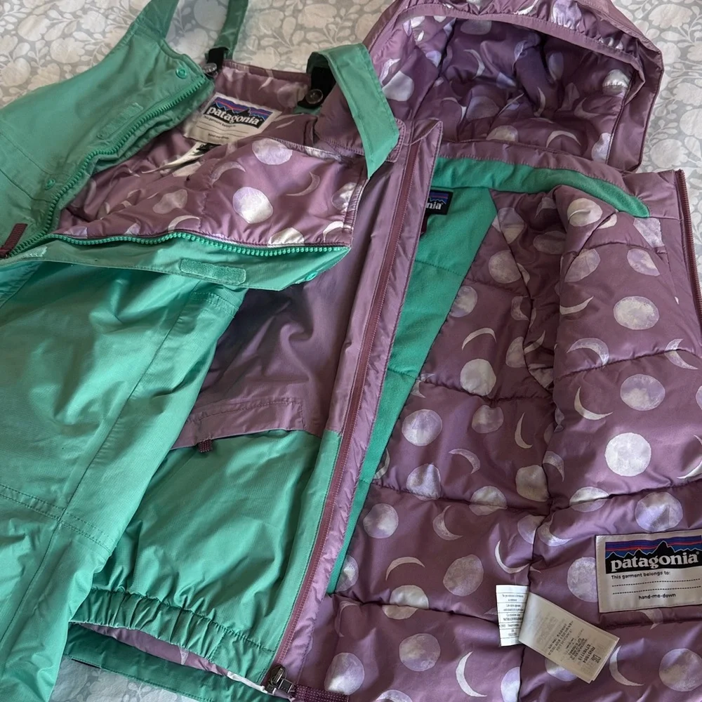 Patagonia Green and Purple Snowsuit Set - Picture 8 of 9